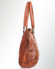 Spaghetti Western Swc123Acg Tote Vintage Handmade Drum Dyed Genuine European Cowhide Leather Women Bag Western Handbag Purse