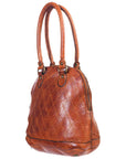 Spaghetti Western Swc123Acg Tote Vintage Handmade Drum Dyed Genuine European Cowhide Leather Women Bag Western Handbag Purse