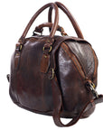 Spaghetti Western Swc124Bbrn Tote Vintage Handmade Drum Dyed Genuine European Cowhide Leather Women Bag Western Handbag Purse