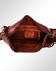 Spaghetti Western Swc128Cg Hobo Vintage Handmade Drum Dyed Genuine European Cowhide Leather Women Bag Western Handbag Purse