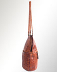 Spaghetti Western Swc130Cg Tote Vintage Handmade Drum Dyed Genuine European Cowhide Leather Women Bag Western Handbag Purse