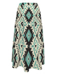Baha Ranch San Angelo Aztec Tiered Prairie Maxi Skirt