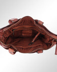 Spaghetti Western Swc134Cg Tote Vintage Handmade Drum Dyed Genuine European Cowhide Leather Women Bag Western Handbag Purse