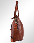 Spaghetti Western Swc135Btan Tote Vintage Handmade Drum Dyed Genuine European Cowhide Leather Women Bag Western Handbag Purse