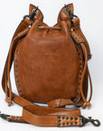 Spaghetti Western Swc137Tan Tote Vintage Handmade Drum Dyed Genuine European Cowhide Leather Women Bag Western Handbag Purse