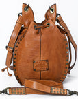 Spaghetti Western Swc137Tan Tote Vintage Handmade Drum Dyed Genuine European Cowhide Leather Women Bag Western Handbag Purse