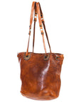 Spaghetti Western Swc138Atan Hobo Vintage Handmade Drum Dyed Genuine European Cowhide Leather Women Bag Western Handbag Purse