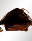 Spaghetti Western Swc138Bcg Hobo Vintage Handmade Drum Dyed Genuine European Cowhide Leather Women Bag Western Handbag Purse