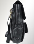 Spaghetti Western Swc139Blk Tote Vintage Handmade Drum Dyed Genuine European Cowhide Leather Women Bag Western Handbag Purse
