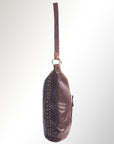 Spaghetti Western Swc142Abrn Hobo Vintage Handmade Drum Dyed Genuine European Cowhide Leather Women Bag Western Handbag Purse