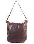 Spaghetti Western Swc142Abrn Hobo Vintage Handmade Drum Dyed Genuine European Cowhide Leather Women Bag Western Handbag Purse