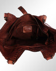 Spaghetti Western Swc144Acg Tote Vintage Handmade Drum Dyed Genuine European Cowhide Leather Women Bag Western Handbag Purse