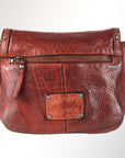 Spaghetti Western Swc149Cg Envelope Vintage Handmade Drum Dyed Genuine European Cowhide Leather Women Bag Western Handbag Purse