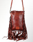 Spaghetti Western Swc150Cg Large Crossbody Vintage Handmade Drum Dyed Genuine European Cowhide Leather Women Bag Western Handbag Purse