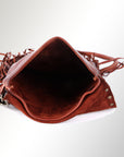 Spaghetti Western Swc150Cg Large Crossbody Vintage Handmade Drum Dyed Genuine European Cowhide Leather Women Bag Western Handbag Purse