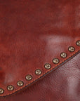 Spaghetti Western Swc153Cg Envelope Vintage Handmade Drum Dyed Genuine European Cowhide Leather Women Bag Western Handbag Purse