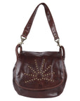 Spaghetti Western Swc156Brn Cross Body I Vintage Handmade Drum Dyed Genuine European Cowhide Leather Women Bag Western Handbag Purse