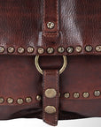 Spaghetti Western Swc157Bbrn Cross Body I Vintage Handmade Drum Dyed Genuine European Cowhide Leather Women Bag Western Handbag Purse