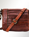 Spaghetti Western Swc158Cg Cross Body I Vintage Handmade Drum Dyed Genuine European Cowhide Leather Women Bag Western Handbag Purse