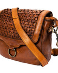 Spaghetti Western Swc159Btan Envelope Vintage Handmade Drum Dyed Genuine European Cowhide Leather Women Bag Western Handbag Purse
