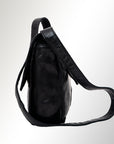 Spaghetti Western Swc163Blk Envelope Vintage Handmade Drum Dyed Genuine European Cowhide Leather Women Bag Western Handbag Purse