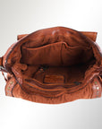 Spaghetti Western Swc164Atan Cross Body I Vintage Handmade Drum Dyed Genuine European Cowhide Leather Women Bag Western Handbag Purse
