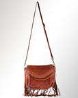 Spaghetti Western Swc164Atan Cross Body I Vintage Handmade Drum Dyed Genuine European Cowhide Leather Women Bag Western Handbag Purse