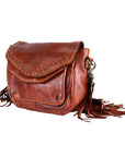Spaghetti Western Swc164Atan Cross Body I Vintage Handmade Drum Dyed Genuine European Cowhide Leather Women Bag Western Handbag Purse