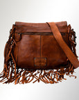 Spaghetti Western Swc164Bcg Cross Body I Vintage Handmade Drum Dyed Genuine European Cowhide Leather Women Bag Western Handbag Purse