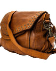 Spaghetti Western Swc164Bcg Cross Body I Vintage Handmade Drum Dyed Genuine European Cowhide Leather Women Bag Western Handbag Purse