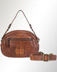 Spaghetti Western Swc167Cg Cross Body I Vintage Handmade Drum Dyed Genuine European Cowhide Leather Women Bag Western Handbag Purse
