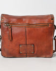 Spaghetti Western Swc169Cg Envelope Vintage Handmade Drum Dyed Genuine European Cowhide Leather Women Bag Western Handbag Purse