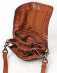 Spaghetti Western Swc169Cg Envelope Vintage Handmade Drum Dyed Genuine European Cowhide Leather Women Bag Western Handbag Purse