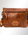 Spaghetti Western Swc170Tan Cross Body I Vintage Handmade Drum Dyed Genuine European Cowhide Leather Women Bag Western Handbag Purse