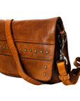 Spaghetti Western Swc170Tan Cross Body I Vintage Handmade Drum Dyed Genuine European Cowhide Leather Women Bag Western Handbag Purse