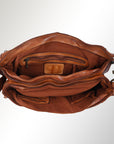 Spaghetti Western Swc171Tan Briefcase Vintage Handmade Drum Dyed Genuine European Cowhide Leather Women Bag Western Handbag Purse
