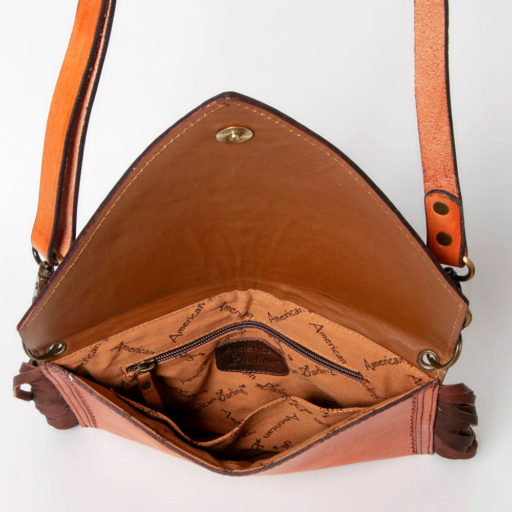 American Darling ADBGA169 Envelope Hand Tooled Genuine Leather Women Bag Western Handbag Purse