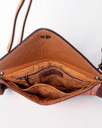 American Darling ADBGA170 Envelope Hand Tooled Genuine Leather Women Bag Western Handbag Purse