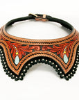 American Darling ADJWF103 Hand Tooled Carved Genuine Leather Jewelry Necklace