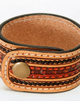 American Darling Bracelet Hand Tooled Carved Genuine Leather Women | Handmade Western Rustic