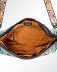American Darling ADBGA173 Tote Hand Tooled Saddle Blanket Genuine Leather Women Bag Western Handbag Purse