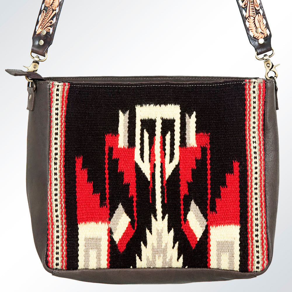 American Darling ADBGA175 Tote Hand Tooled Saddle Blanket Genuine Leather Women Bag Western Handbag Purse