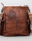 American Darling Messenger Hand Tooled Hair On Genuine Leather Western Women Bag Handbag Purse | Cute