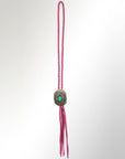 American Darling ADJW107E Braided Genuine Leather Jewelry Necklace with Concho