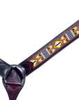 HILASON Western Horse Leather Headstall & Breast Collar Set Black Beaded