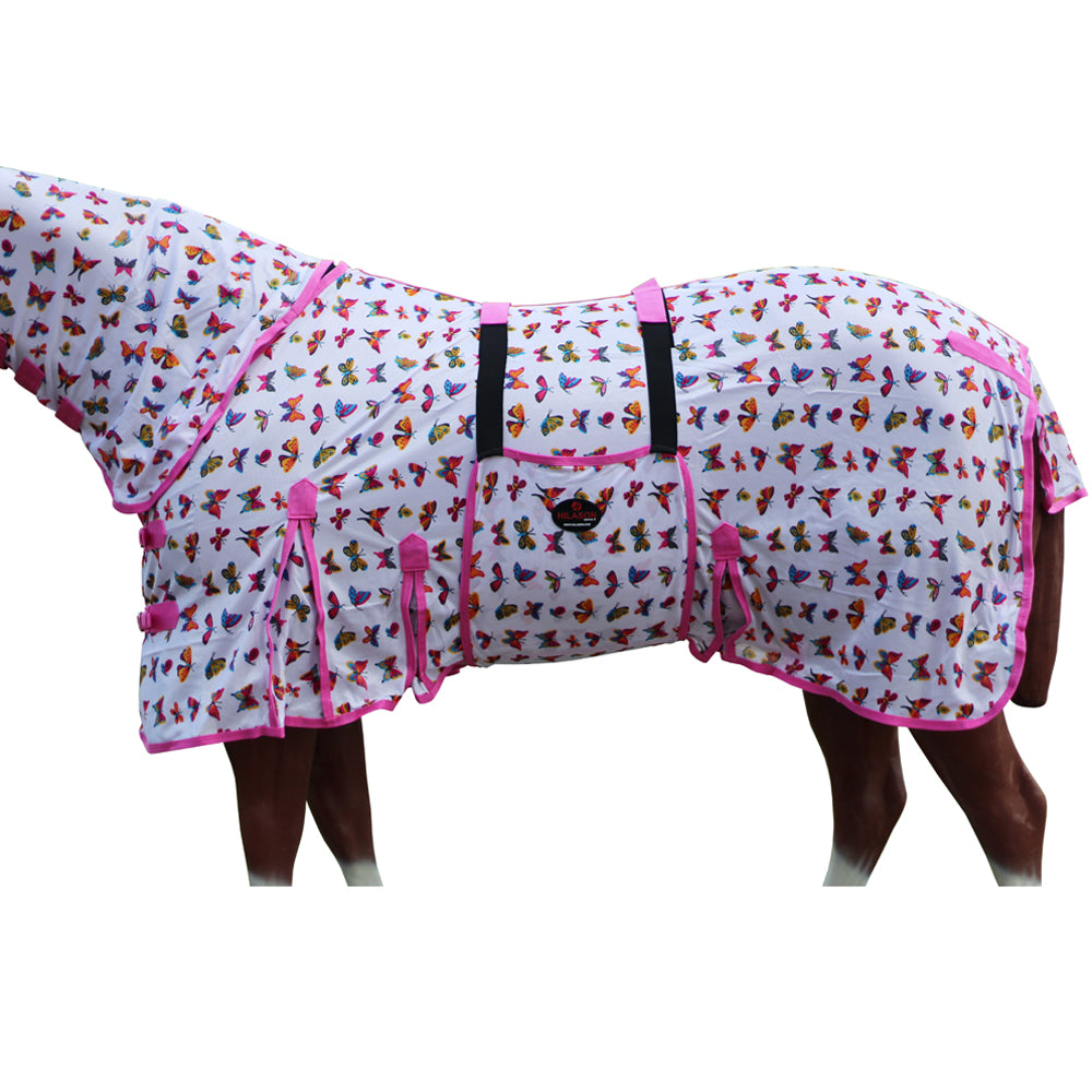 HILASON Horse Fly Sheet UV Protect Breathable Mesh Bug Mosquito Spring | Summer Horse Rug | Fly Rug