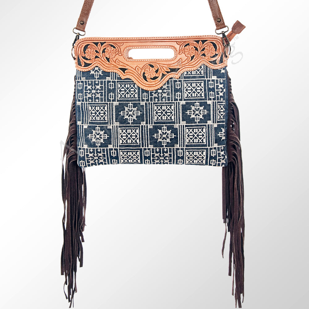 GIBGX158 American Darling Hand Tooled Genuine Leather Women Bag Western Handbag Purse