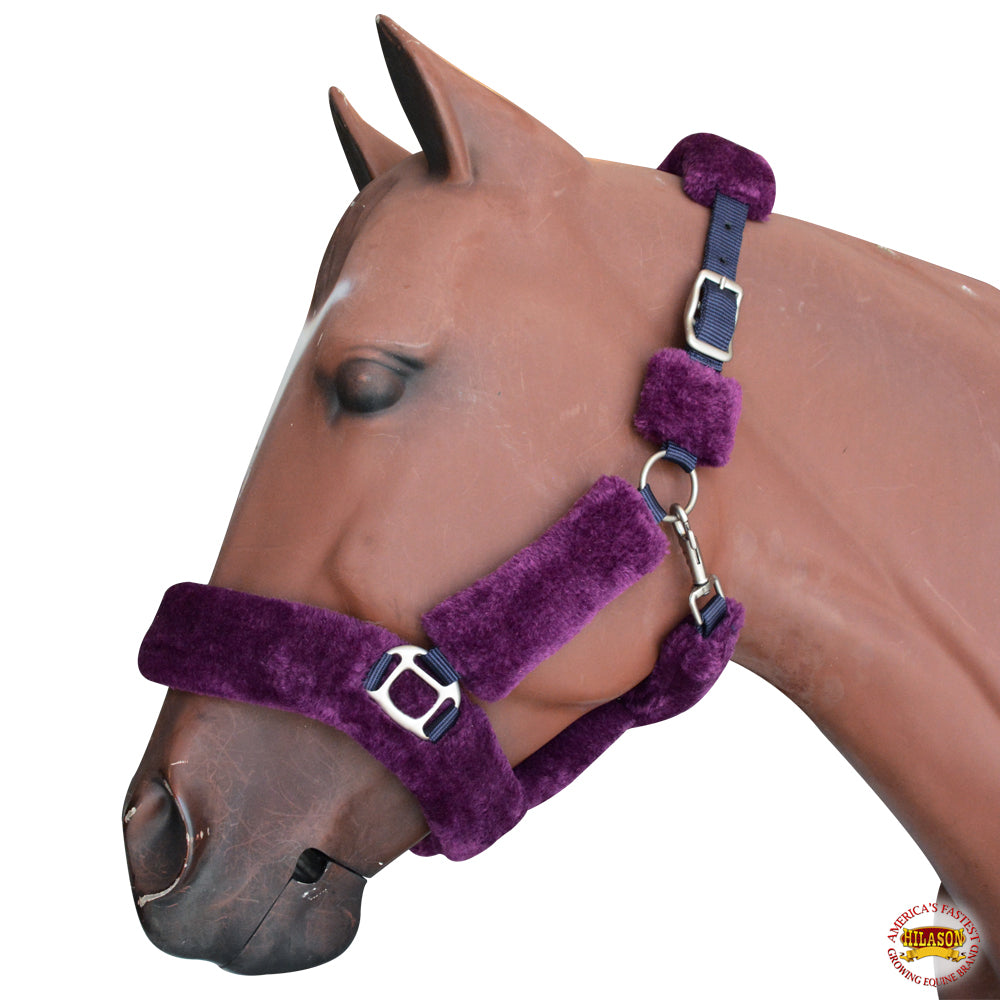 Large Medium Small Hilason Comfort Fleece Nylon Horse Halter
