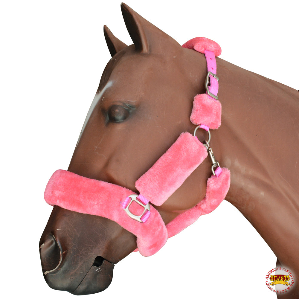 Large Medium Small Hilason Comfort Fleece Nylon Horse Halter