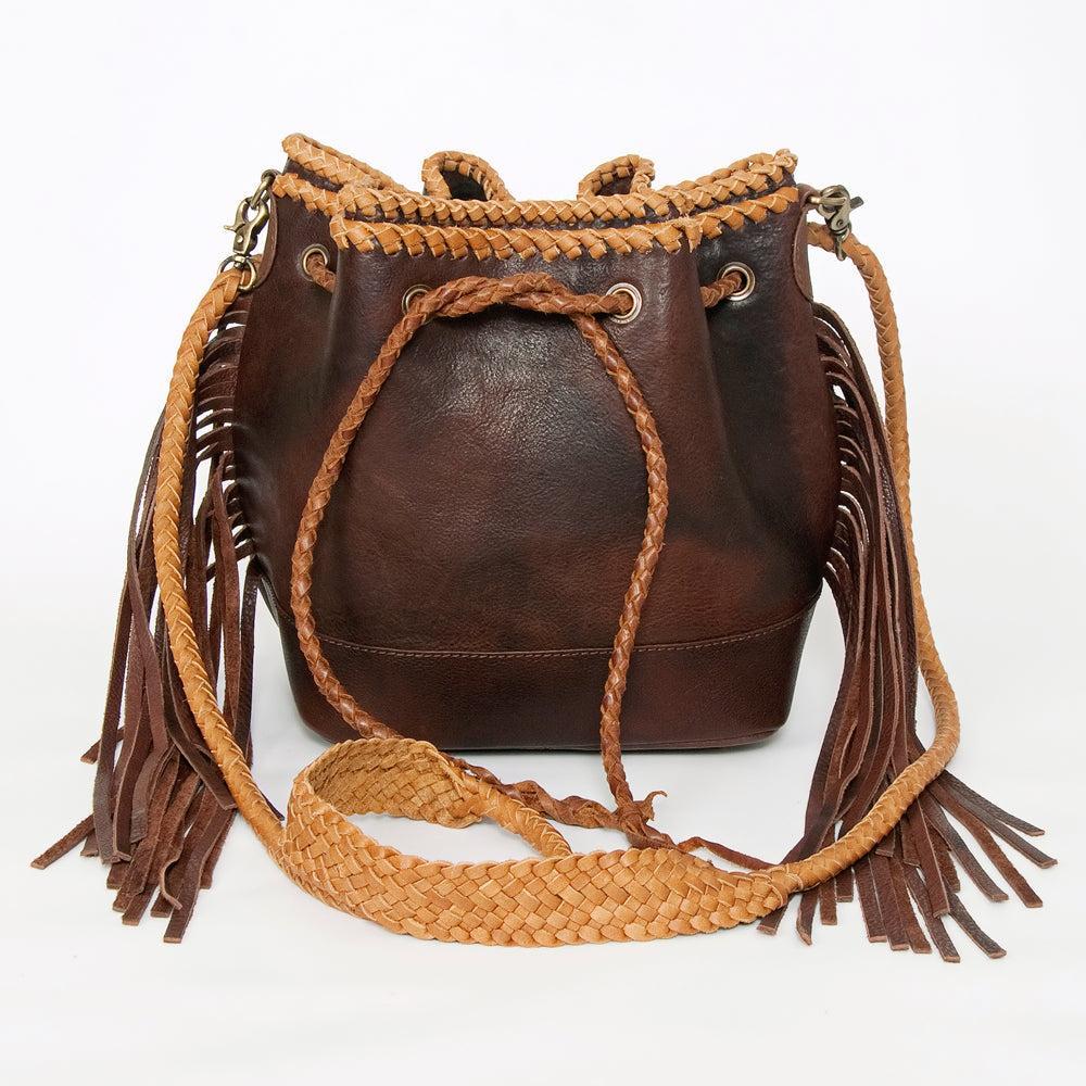 American Darling ADBGD140 Bucket Genuine Leather Women Bag Western Handbag Purse